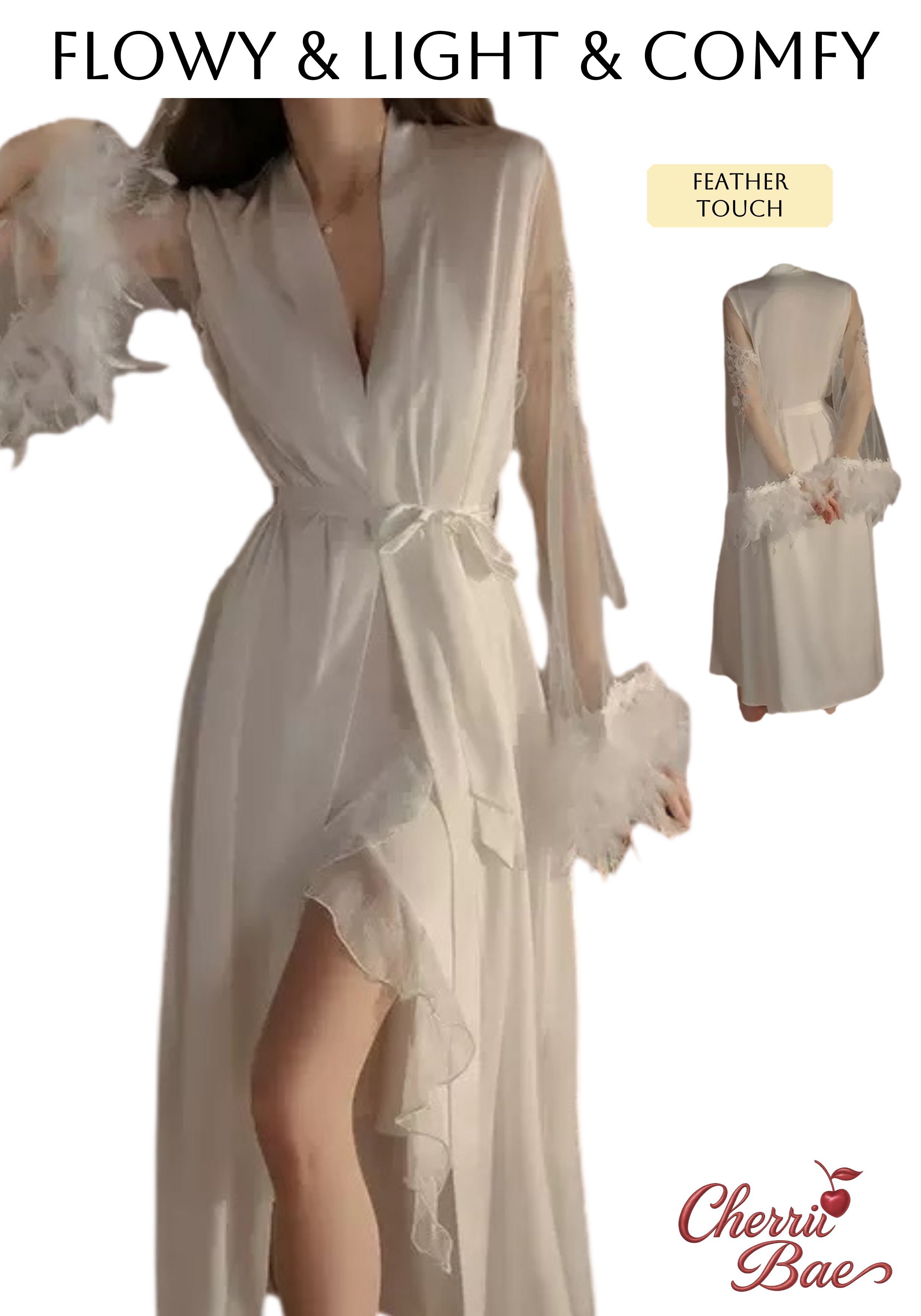 Flowy Feather Robe