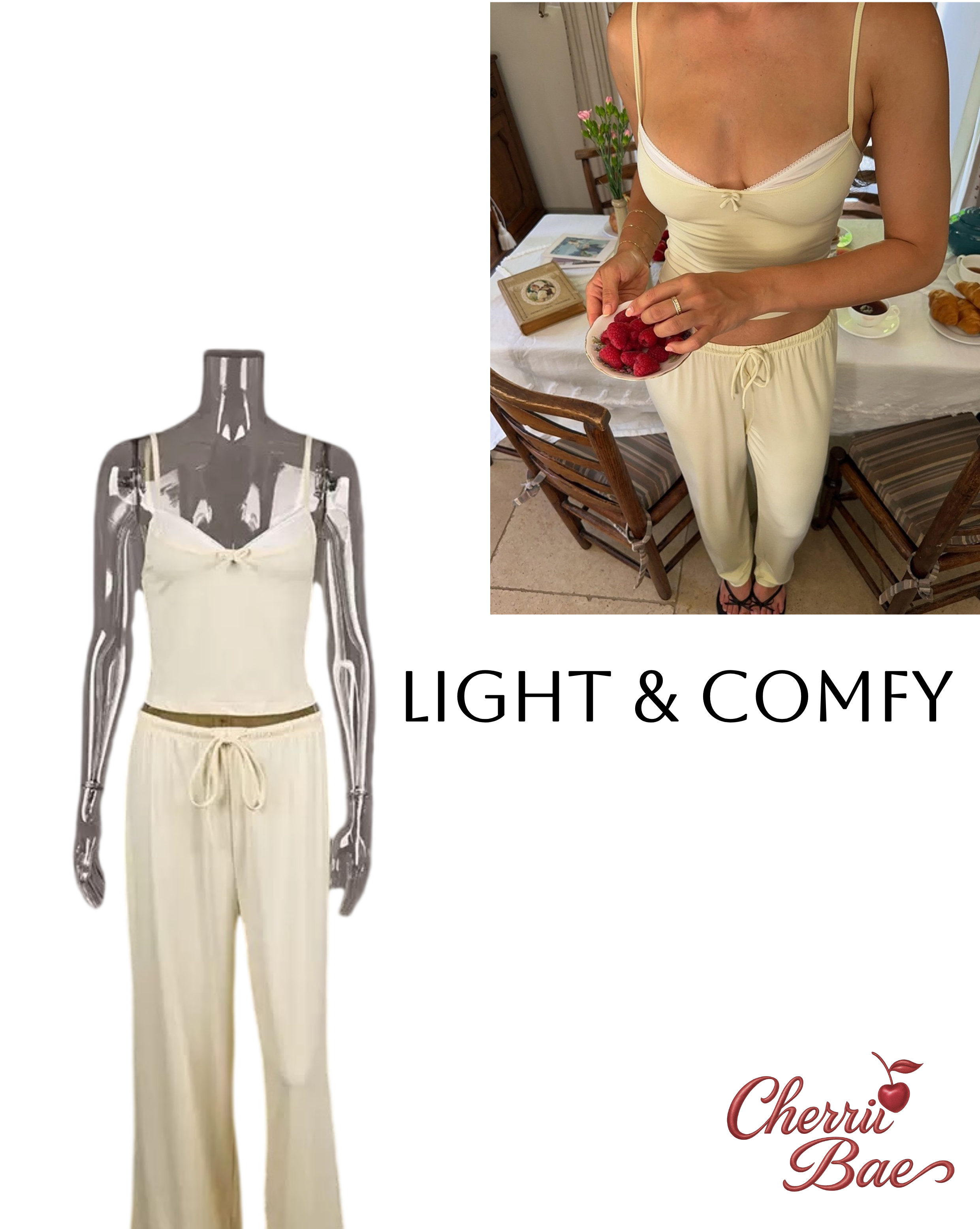 Pancake Pajama Set-Yellow